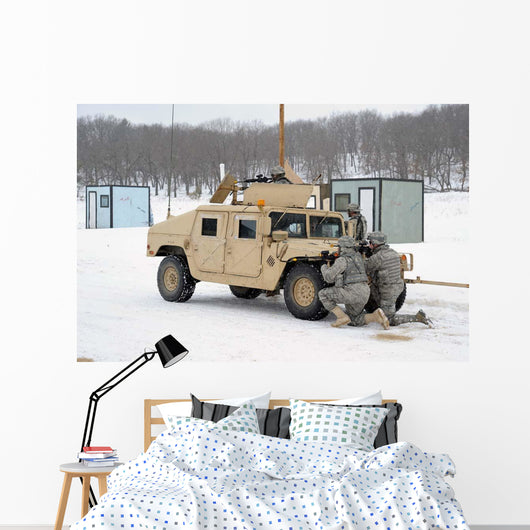 Us Soldiers Take Cover Wall Decal
