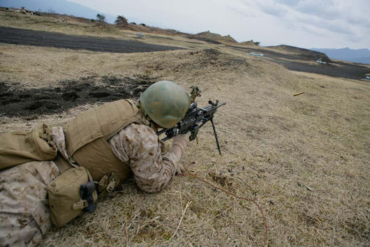 Us Marine Provides Suppressive Wall Decal