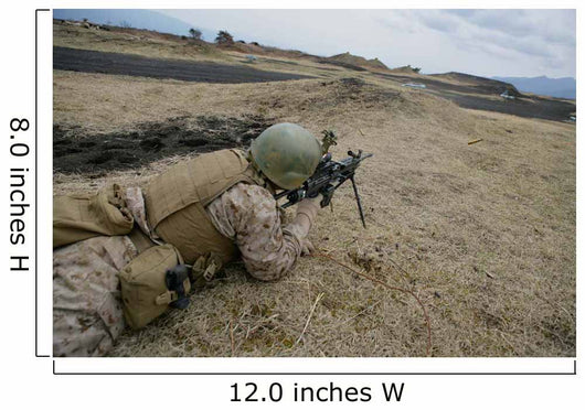 Us Marine Provides Suppressive Wall Decal
