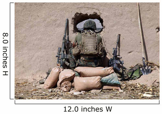 Us Marine Sniper Observes Wall Decal
