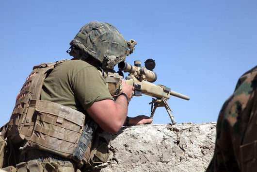 Us Marine Looks through Wall Decal Design 1