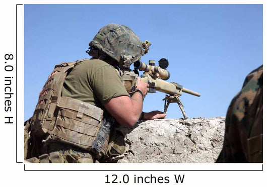 Us Marine Looks through Wall Decal Design 1