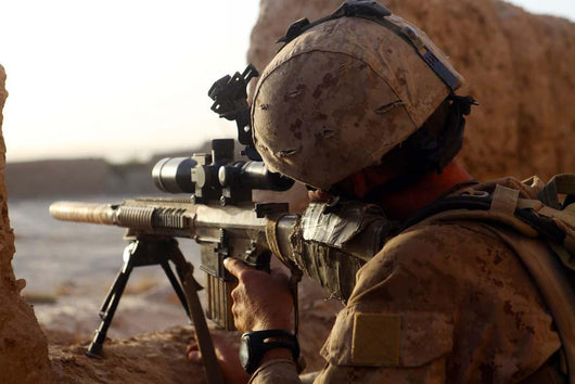 Us Marine Looks through Wall Decal Design 2