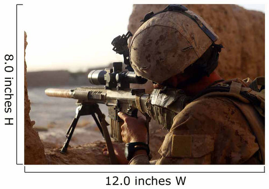 Us Marine Looks through Wall Decal Design 2
