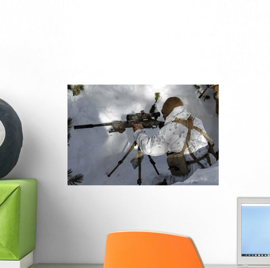 Scout Sniper Prepares His Wall Decal