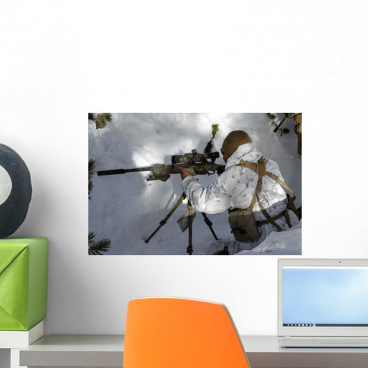 Scout Sniper Prepares His Wall Decal