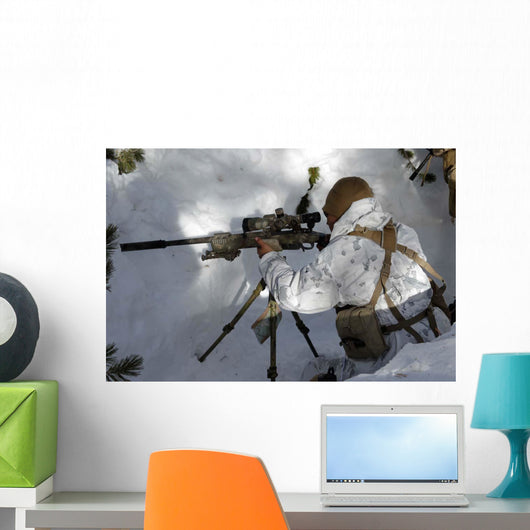 Scout Sniper Prepares His Wall Decal