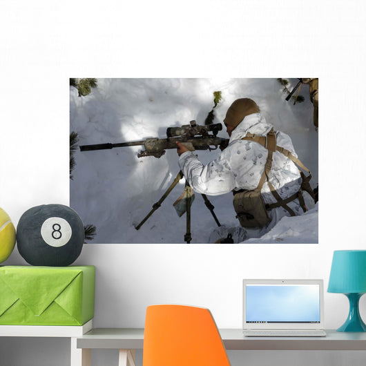 Scout Sniper Prepares His Wall Decal