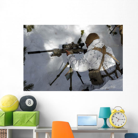 Scout Sniper Prepares His Wall Decal