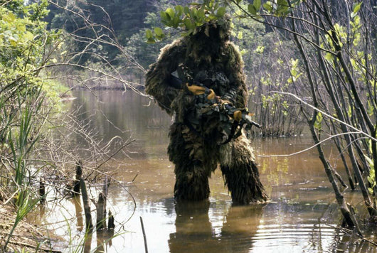 Sniper Dressed Ghillie Suit Wall Decal