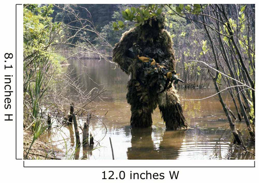 Sniper Dressed Ghillie Suit Wall Decal