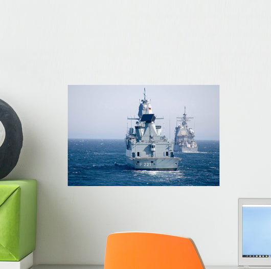 German Frigate Ffg Hessen Wall Decal