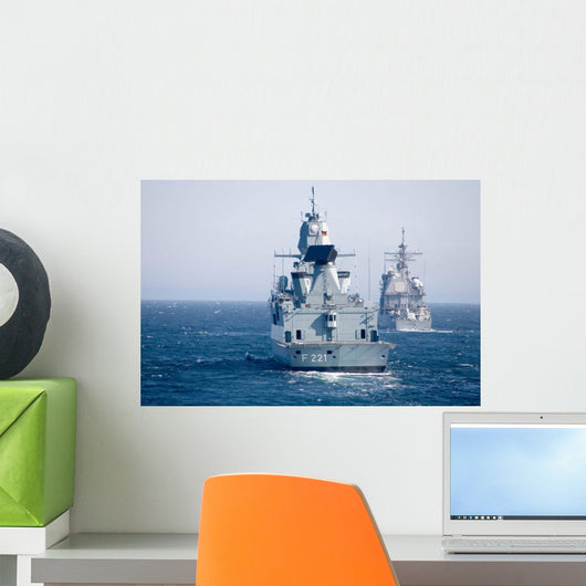 German Frigate Ffg Hessen Wall Decal