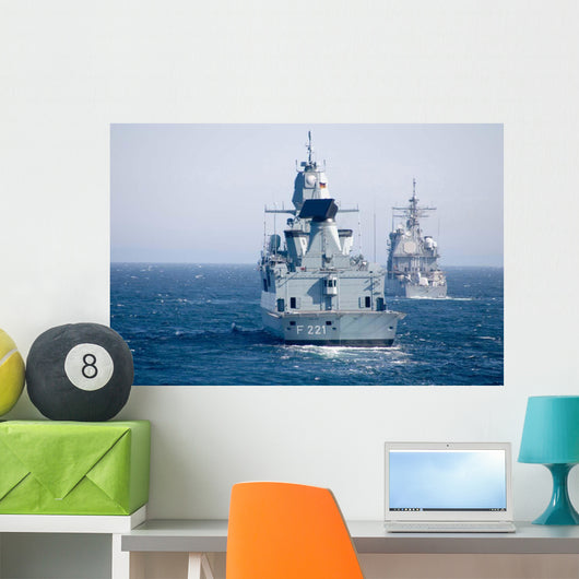 German Frigate Ffg Hessen Wall Decal