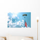 Skydiver Carries Us Flag Wall Decal