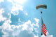 Skydiver Carries Us Flag Wall Decal