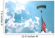 Skydiver Carries Us Flag Wall Decal