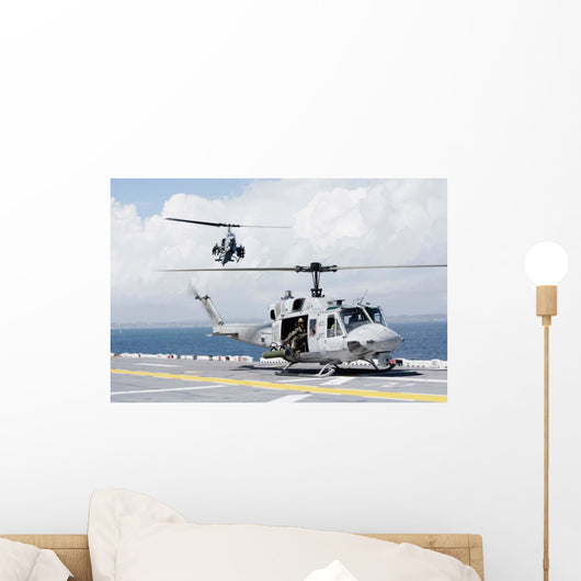 Uh-1n Huey and Ah-1w Wall Decal