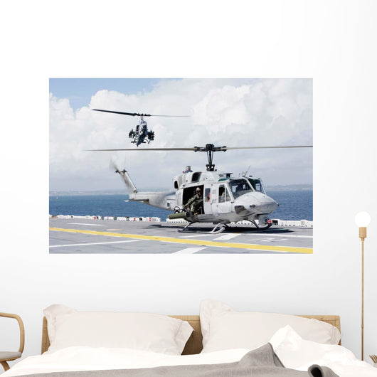 Uh-1n Huey and Ah-1w Wall Decal