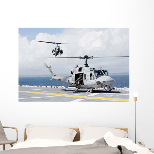 Uh-1n Huey and Ah-1w Wall Decal