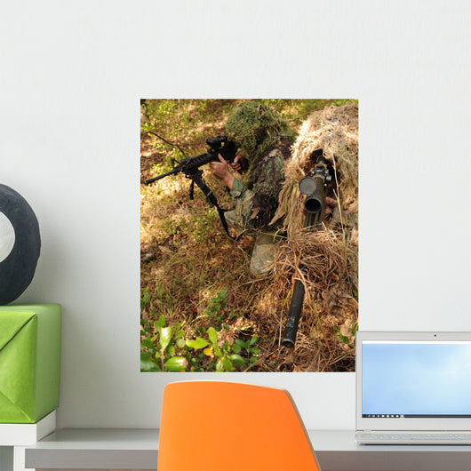 Sharpshooters Sneak through Forest Wall Decal