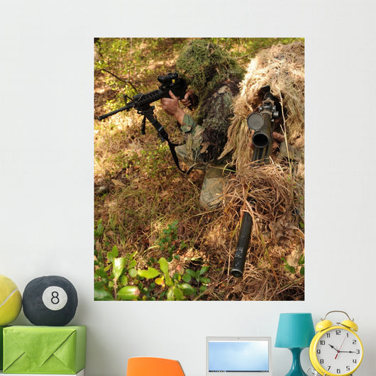 Sharpshooters Sneak through Forest Wall Decal