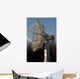 Technician Climbs up Large Wall Decal