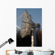 Technician Climbs up Large Wall Decal