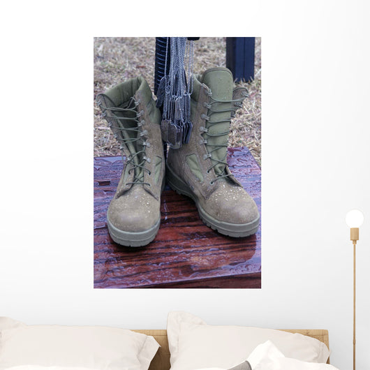 Dog Tags Hang from Wall Decal