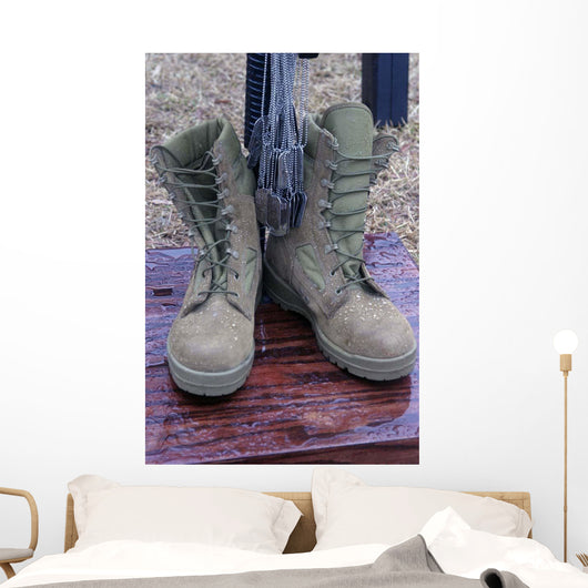 Dog Tags Hang from Wall Decal
