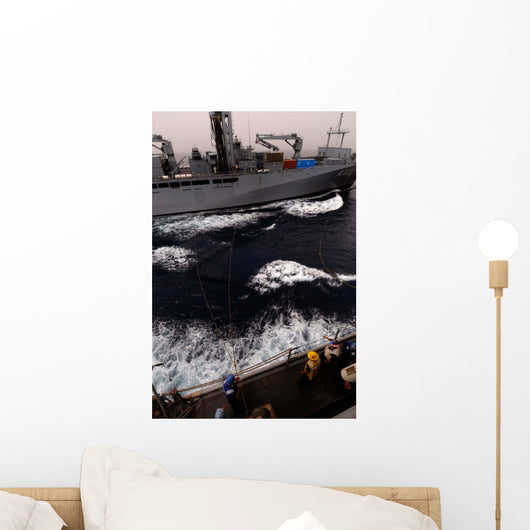 Underway Replenishment between Uss Wall Decal Design 2