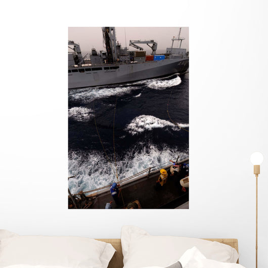 Underway Replenishment between Uss Wall Decal Design 2