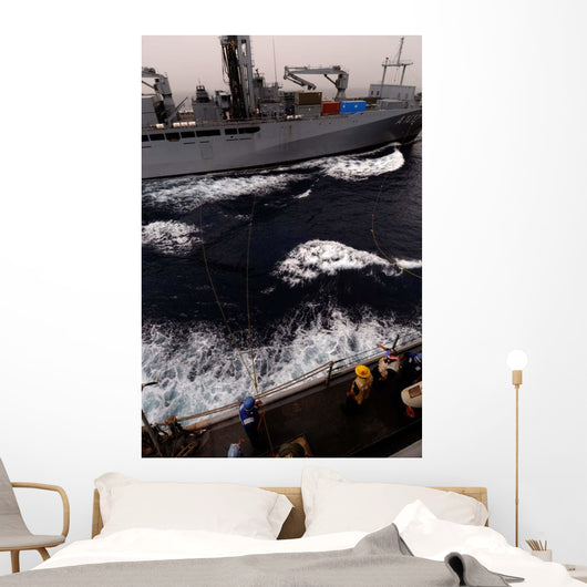 Underway Replenishment between Uss Wall Decal Design 2
