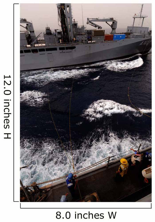 Underway Replenishment between Uss Wall Decal Design 2