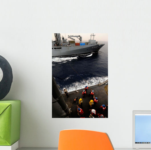 Underway Replenishment between Uss Wall Decal Design 1