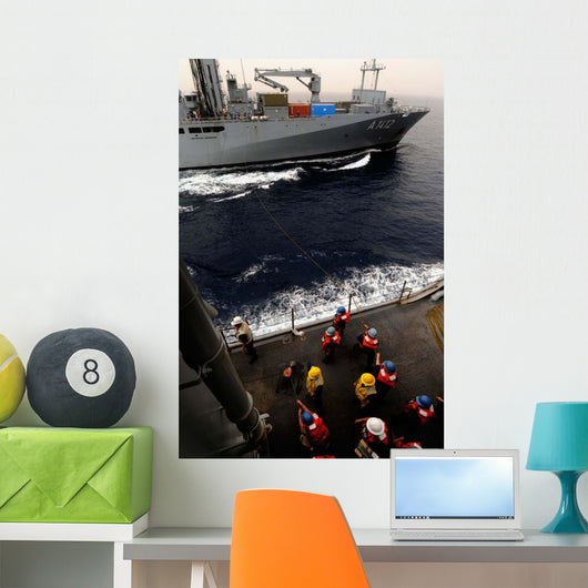 Underway Replenishment between Uss Wall Decal Design 1