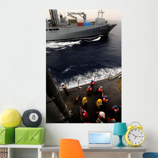 Underway Replenishment between Uss Wall Decal Design 1