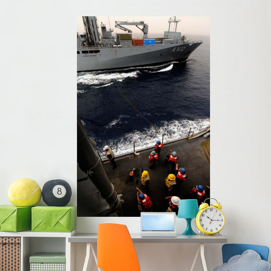 Underway Replenishment between Uss Wall Decal Design 1