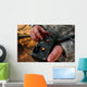 Us Soldier Hits Button Wall Decal
