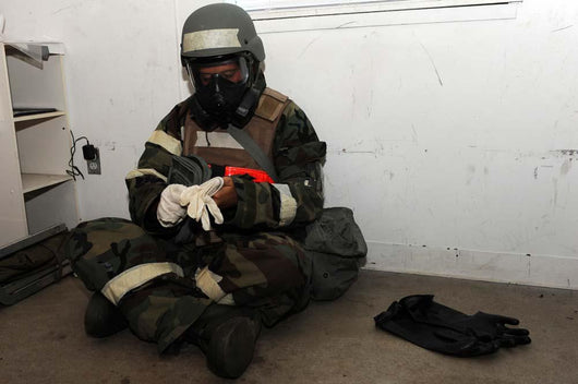 Airman Dons His Chemical Wall Decal