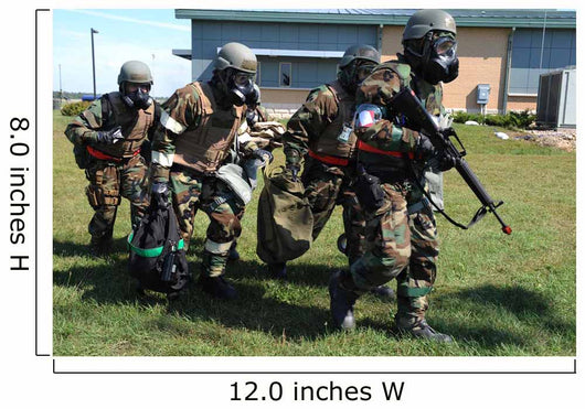 Soldiers Dressed Chemical Warfare Wall Decal