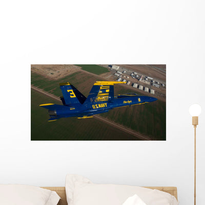 Blue Angels Perform over Wall Decal shown on a wall