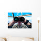 Lieutenant Uses Binoculars to Wall Decal