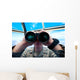 Lieutenant Uses Binoculars to Wall Decal