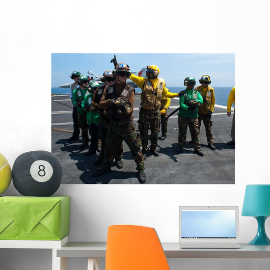 Sailors Fight Simulated Fire Wall Decal