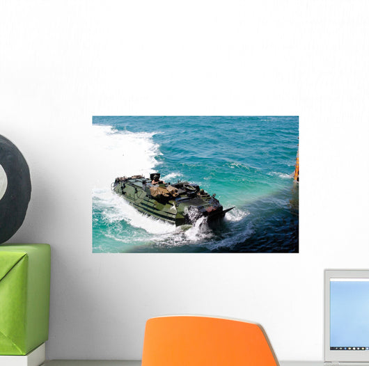 Amphibious Assault Vehicle Approaches Wall Decal