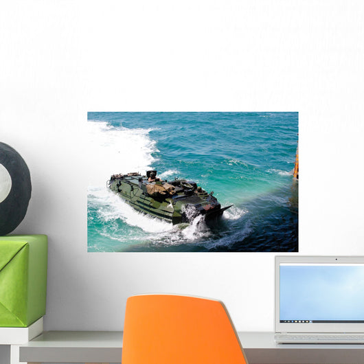 Amphibious Assault Vehicle Approaches Wall Decal