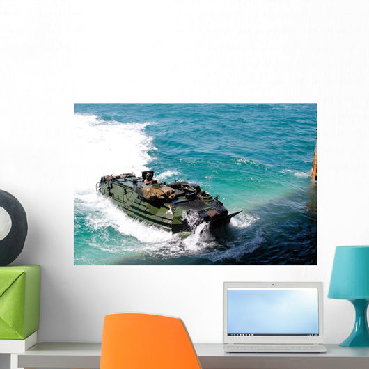 Amphibious Assault Vehicle Approaches Wall Decal