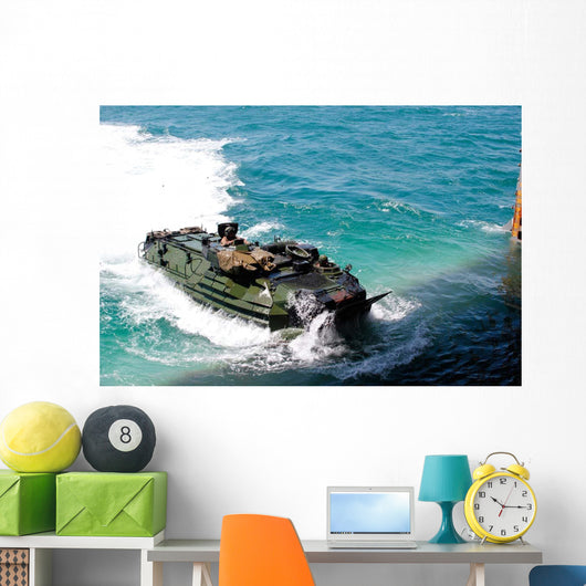 Amphibious Assault Vehicle Approaches Wall Decal