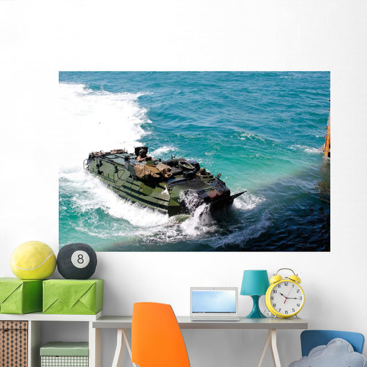 Amphibious Assault Vehicle Approaches Wall Decal